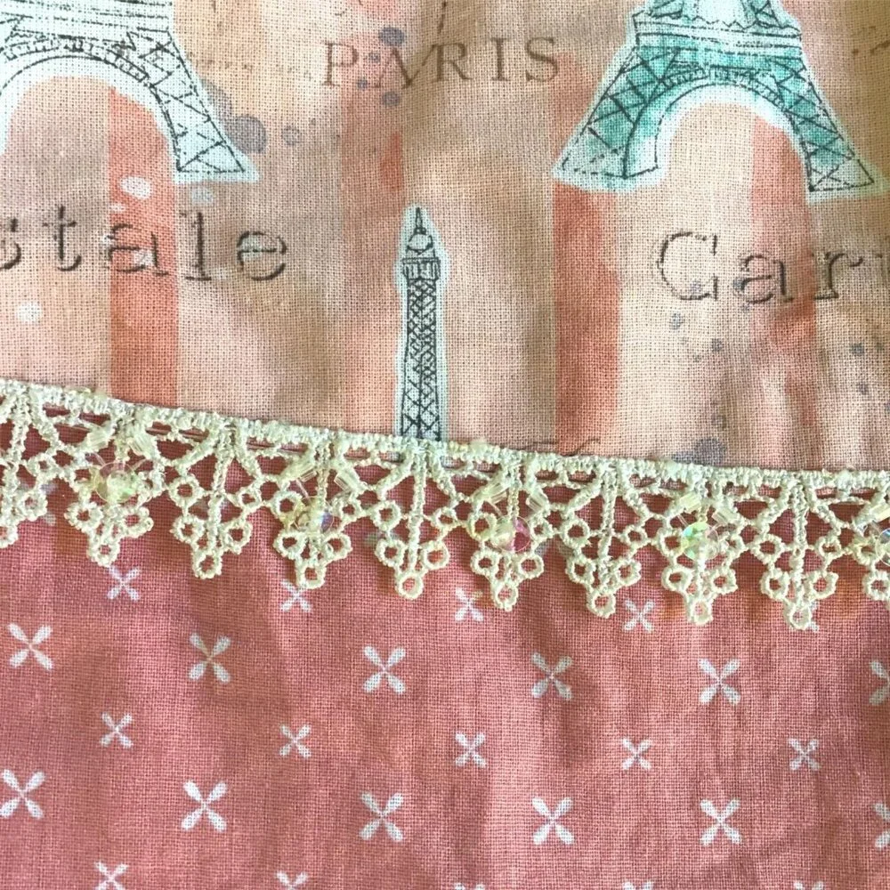 Eiffel Tower Skirt Womens Size Small Pink Paris France Handmade Travel Vacation